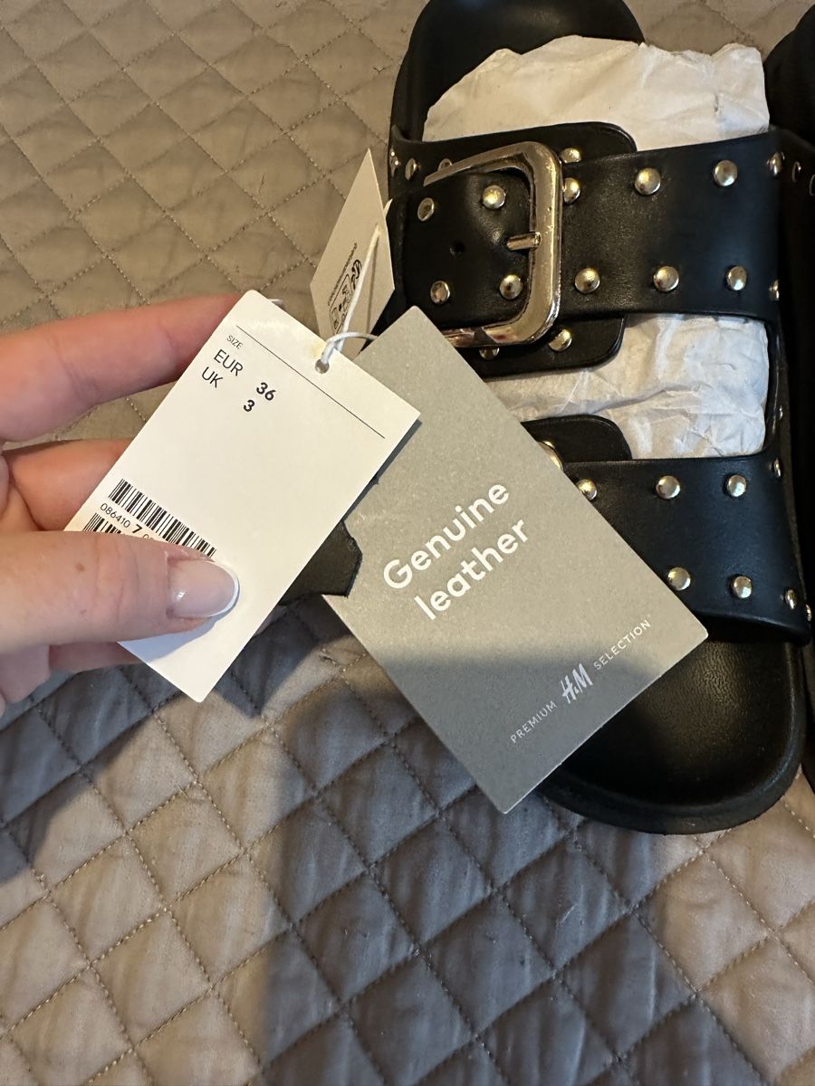 H&M Scarpe da donna: New H&M Leather Sandals, size 36, EUC, Summer Essential! – Nuovo e nell'imballaggio originale da Sorengo venduto da dis_tfq6 1