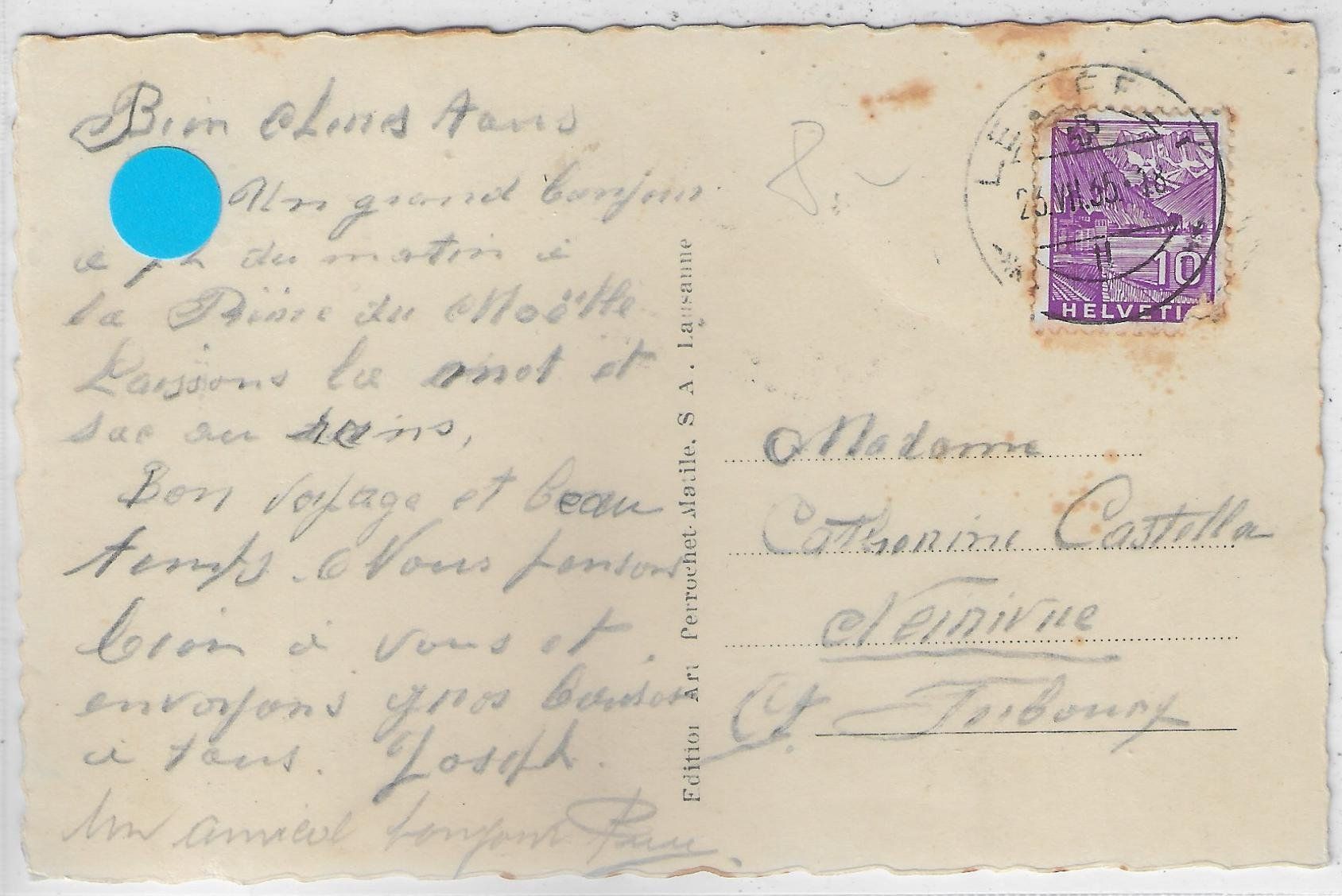 Cartoline postali: Cafe-Restaurant - Col du Moelle – Difettoso da Ettingen venduto da Kartenplanet 1