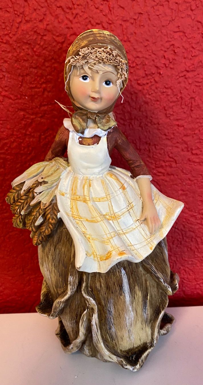 Statuette: Rustikale Herbstdeko: Mädchenfigur mit Weizengarben, Top!... – Nuovo e nell'imballaggio originale da Zäziwil venduto da meri79.