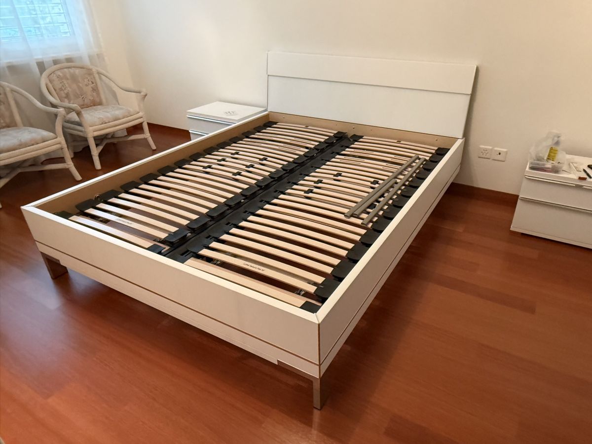 Pfister Letti: Doppelbett weiss inkl. Lattenrost – Usato da Horw venduto da MOPA27