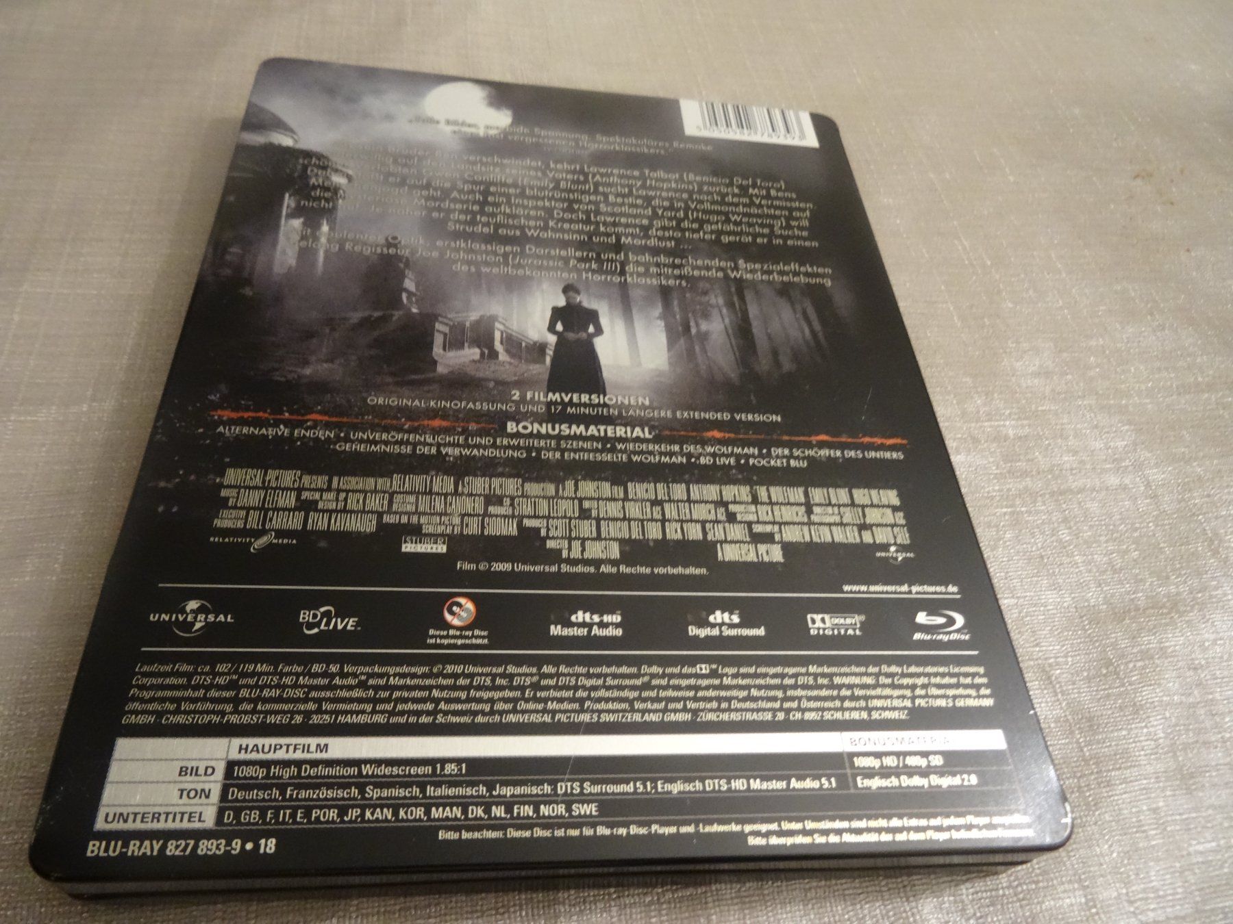 Tutti i DVDs: Wolfman - Extended Director's Cut - Blu-Ray Steelbook – Usato da Olten venduto da Disc-Verkauf 2