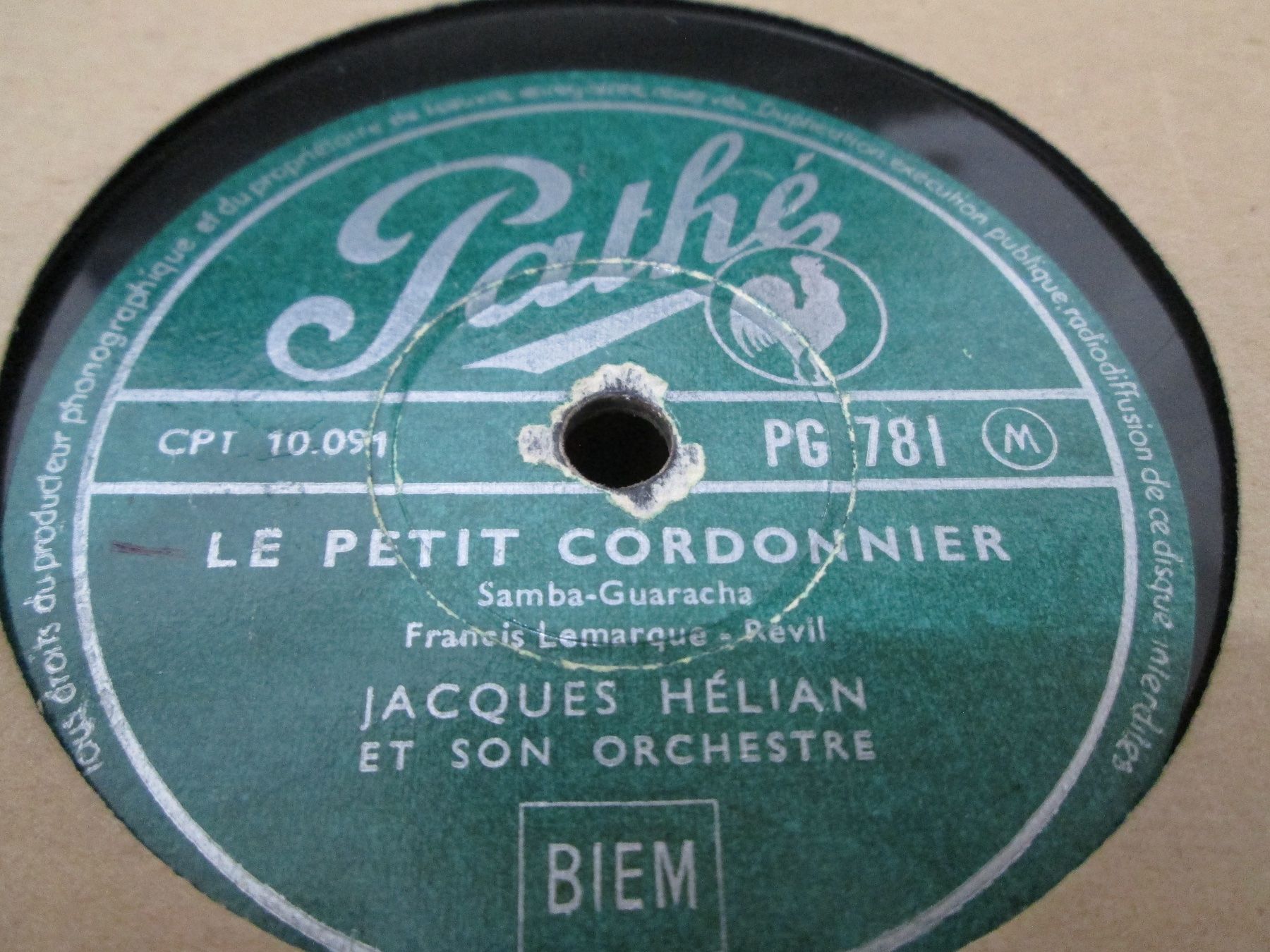 Schallplatten: DISQUES 78 TOURS – Gebraucht aus Lausanne von Leag 9