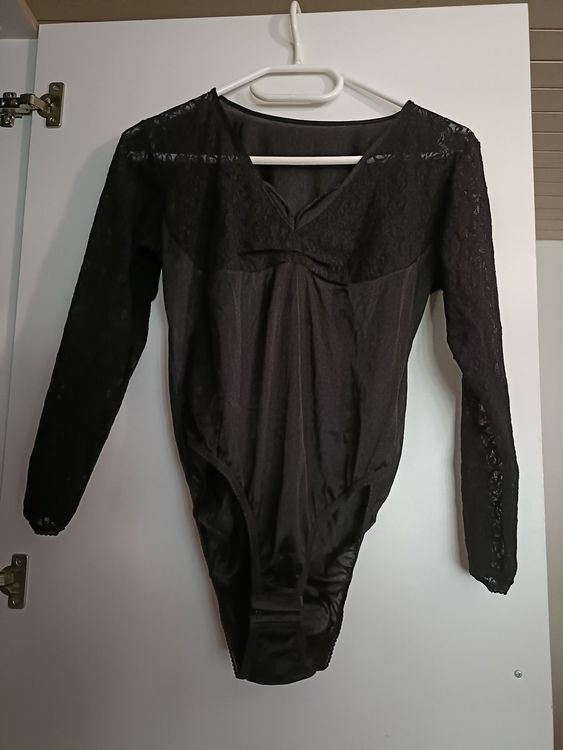 Zara Spitzenbody schwarz Body aus Spitze