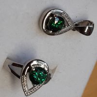 Ring und Anhänger, Silber, Zirkonia
