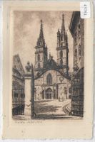 Basel - Münster - Original-Radierung - Handanzug