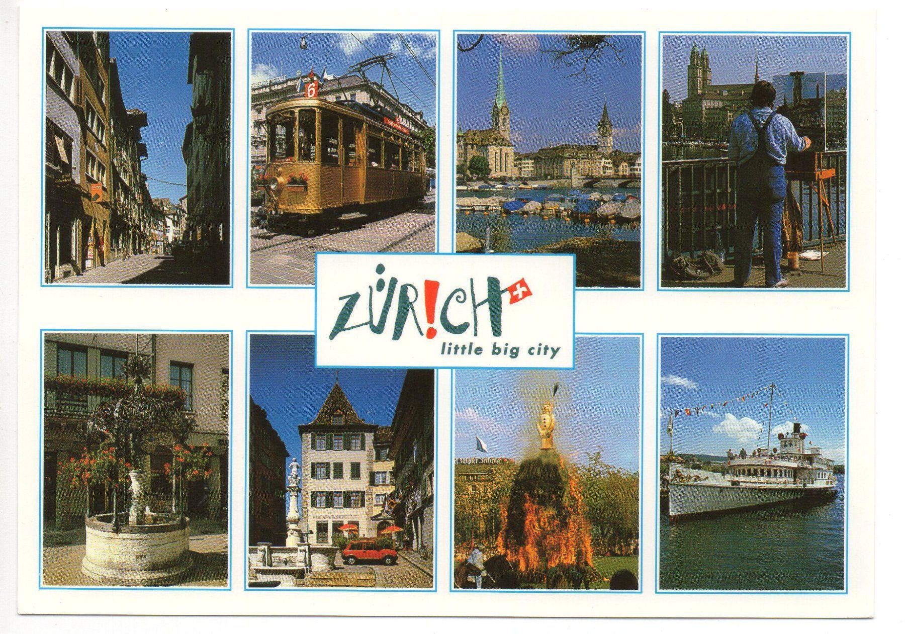 Cartoline postali: ZÜRICH Sechseläuten, Tram, Auto, Schiff – Nuovo (secondo la descrizione) da Jona venduto da philajona