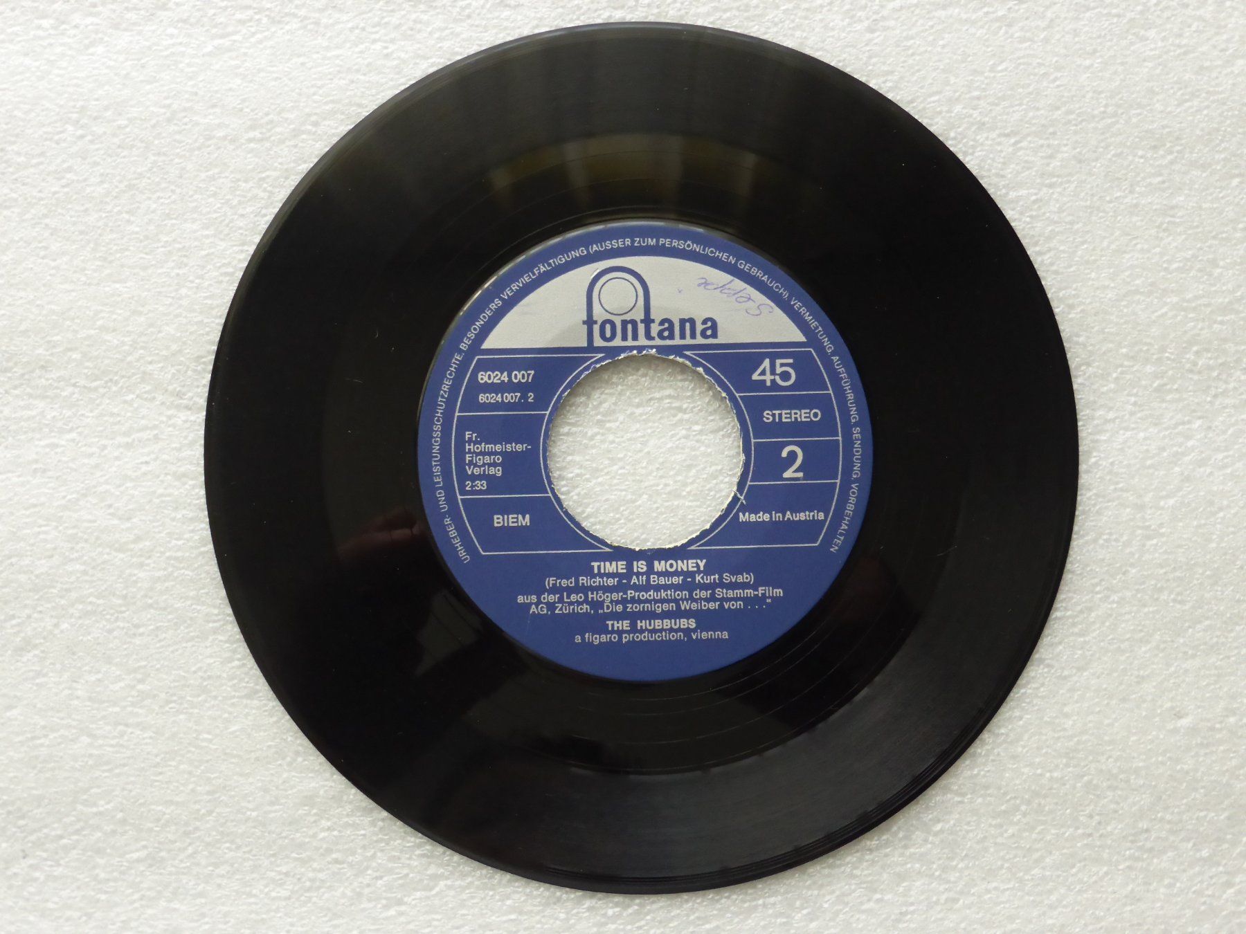 Dischi in vinile: Vinyl Single   THE HUBBUBS – Usato da Küssnacht am Rigi venduto da Mondkinder 2