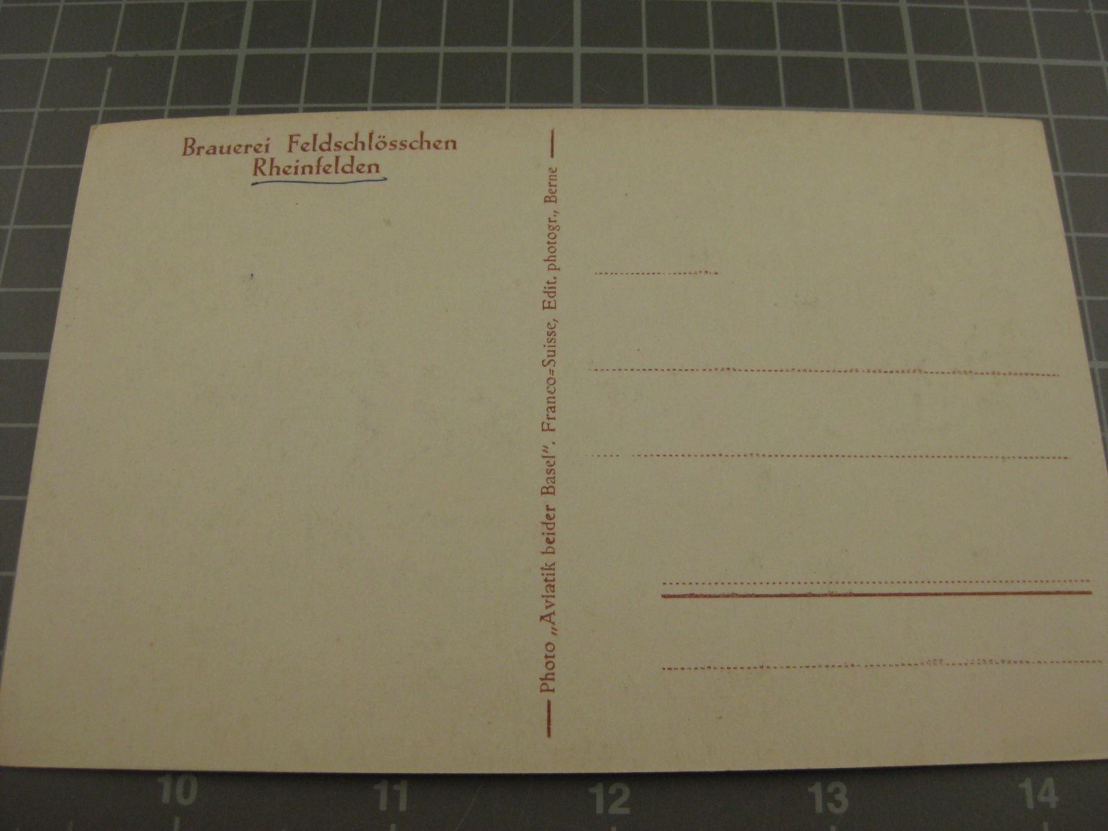 Cartoline postali: Rheinfelden Brauerei Feldschlösschen – Usato da Malters venduto da Marosko 1
