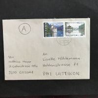 958/9 Schweiz-China, a Br. gest OBEREGG 29.3.99