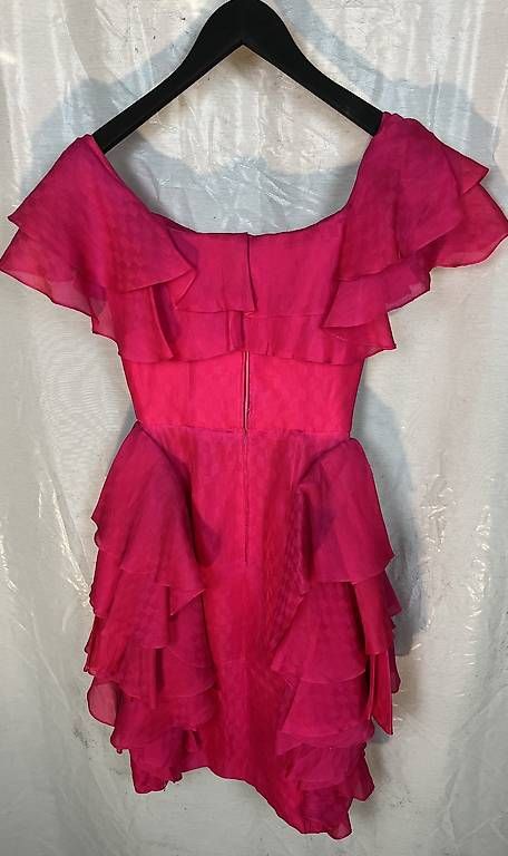 Vestiti: Rotes Vintagkleid, Serge Le Page, ca. 60er oder 70er – Usato da Bern venduto da daskannweg 2