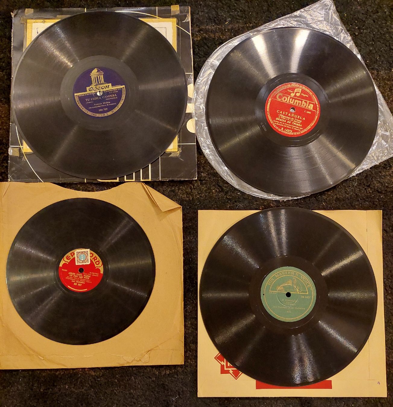 Vinyles: 8 25cm Schellackplatten mit südamerikanischer/spanischer Mus – D'occasion à Zürich par Cortin