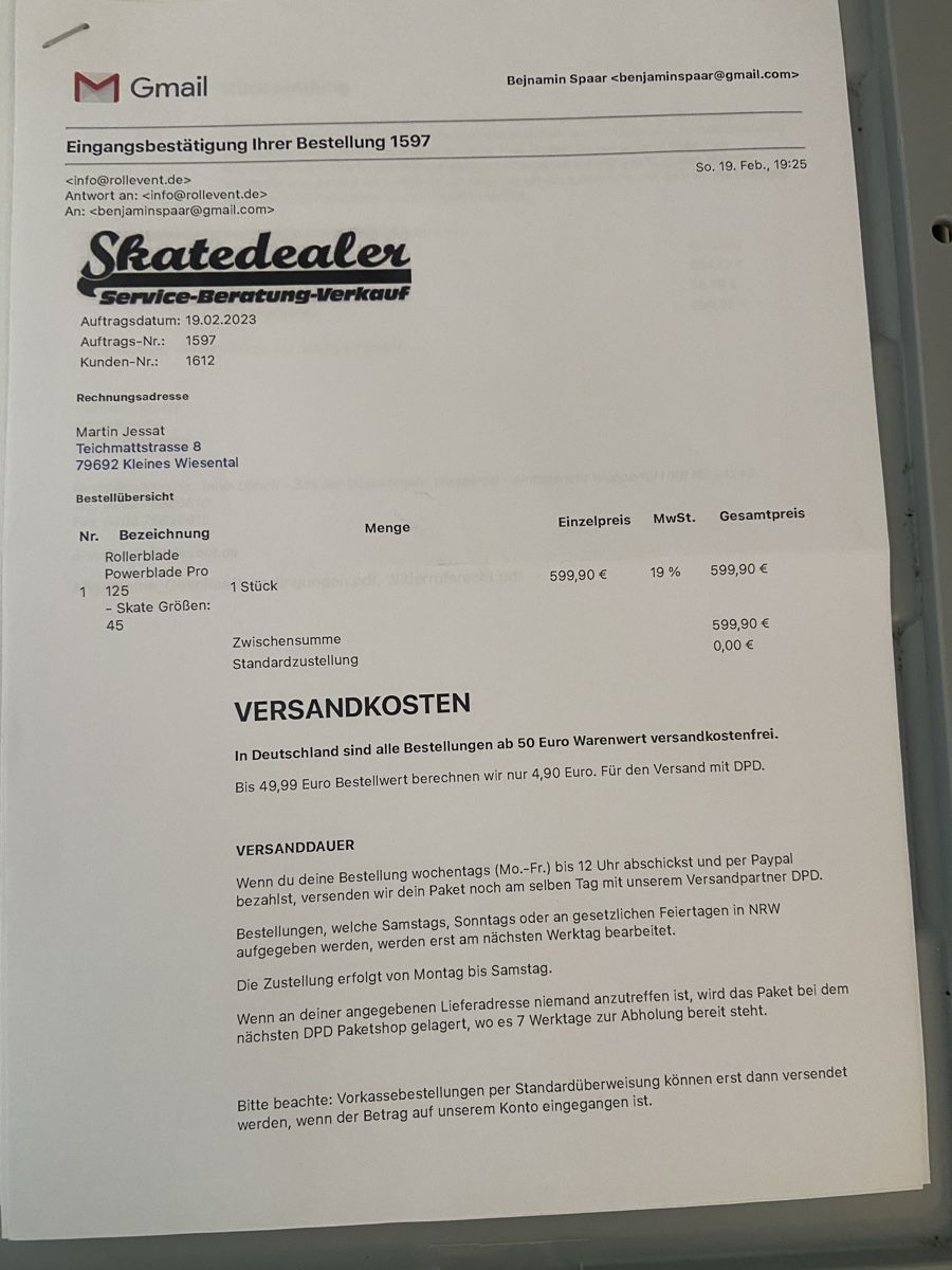 Inline-Skating & Rollschuhe: Rollerblade Pro 125 Inline Skates, Grösse 45, – Neu (gemäss Beschreibung) aus Zwingen von Jungfrau0 5