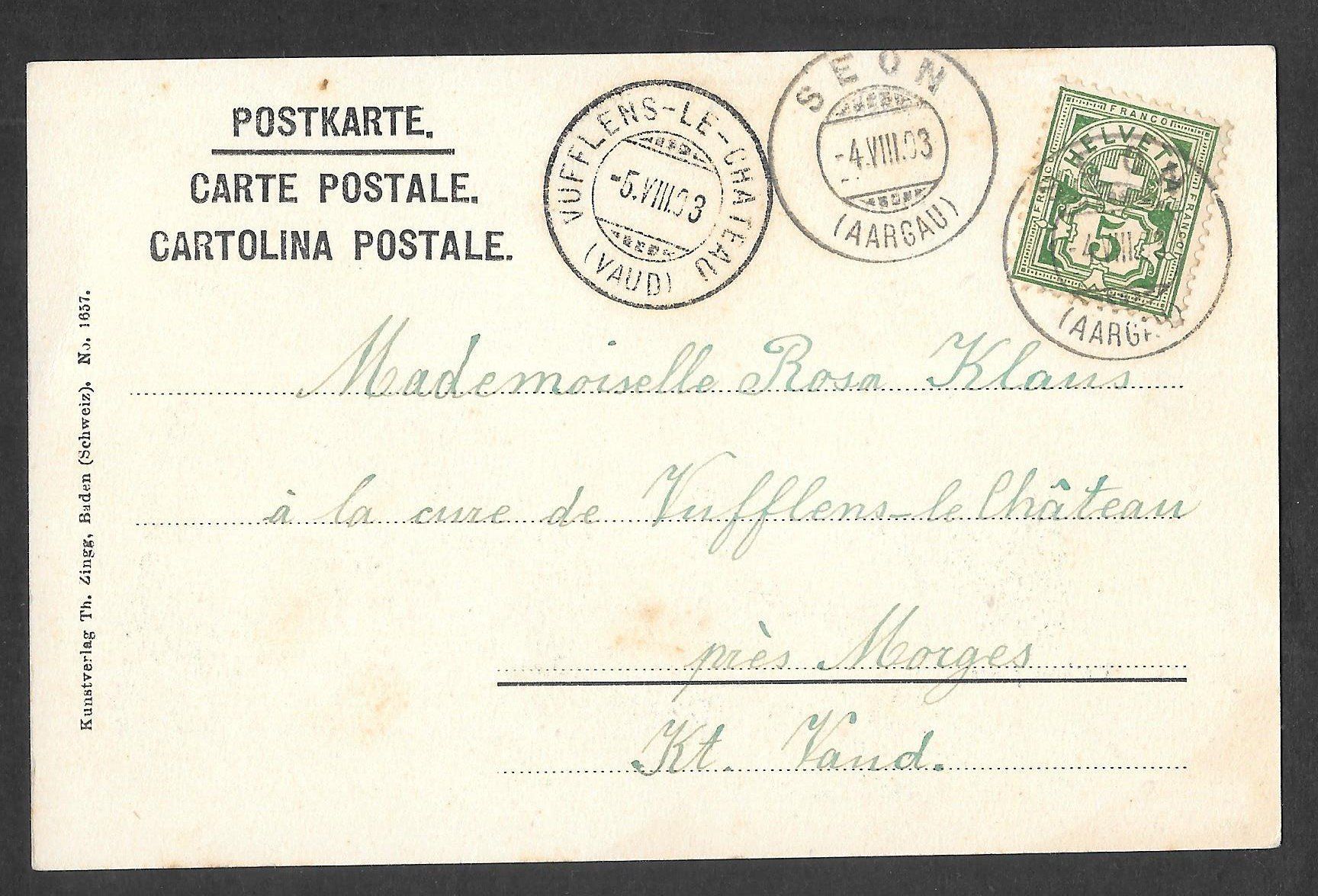 Cartoline postali: Aarau Rathausplatz mit Strassenbahn / Tram – Usato da Olten venduto da clotaldi 1