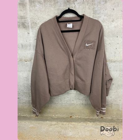 Cardigan Nike Sportswear 1972 marron taupe XS coupe oversize