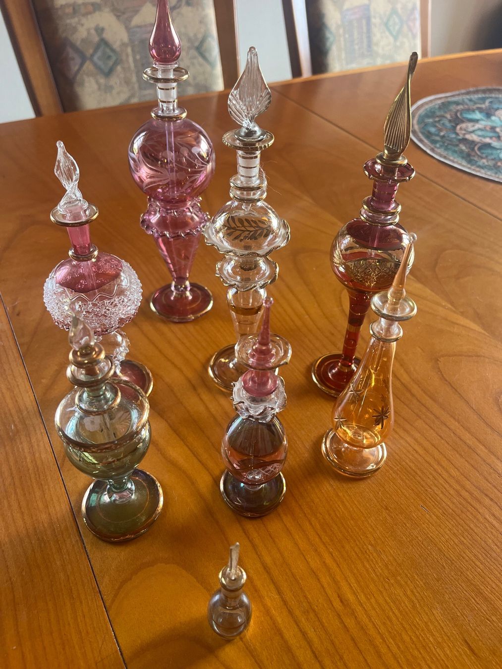 Flaconi: Sammlung aus 8 ägyptischen Parfum- oder Duftölflakons Glas – Usato da Balterswil venduto da AndreaBlume10 3