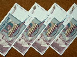 Belgrad 1993 - Jugoslawien - 4 x 5000000 Dinara UNC - Tesla
