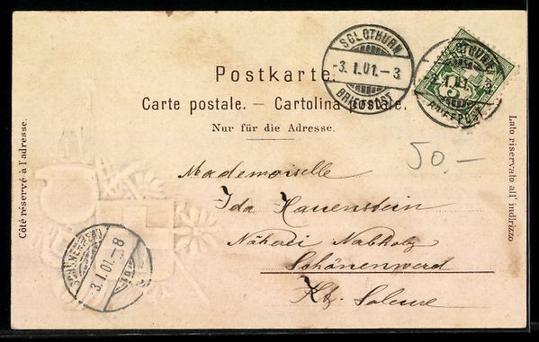 Cartoline postali: Solothurn, Ortsansicht mit Fluss und Br – Usato da Berlin venduto da bartko-reher 1