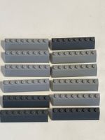LEGO - 12 grosse graue Dach Steine