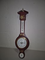 Barometer Thermometer Steiger Vintage Holz rot gutem Zustand