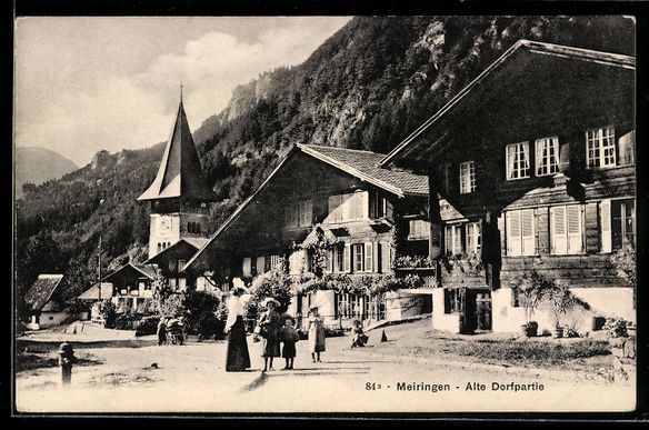 Cartoline postali: AK Meiringen, Alte Dorfpartie – Usato da Berlin venduto da bartko-reher