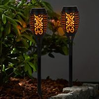 6x LED Leuchte, Solar Fackel Wasserdicht LED - Garten