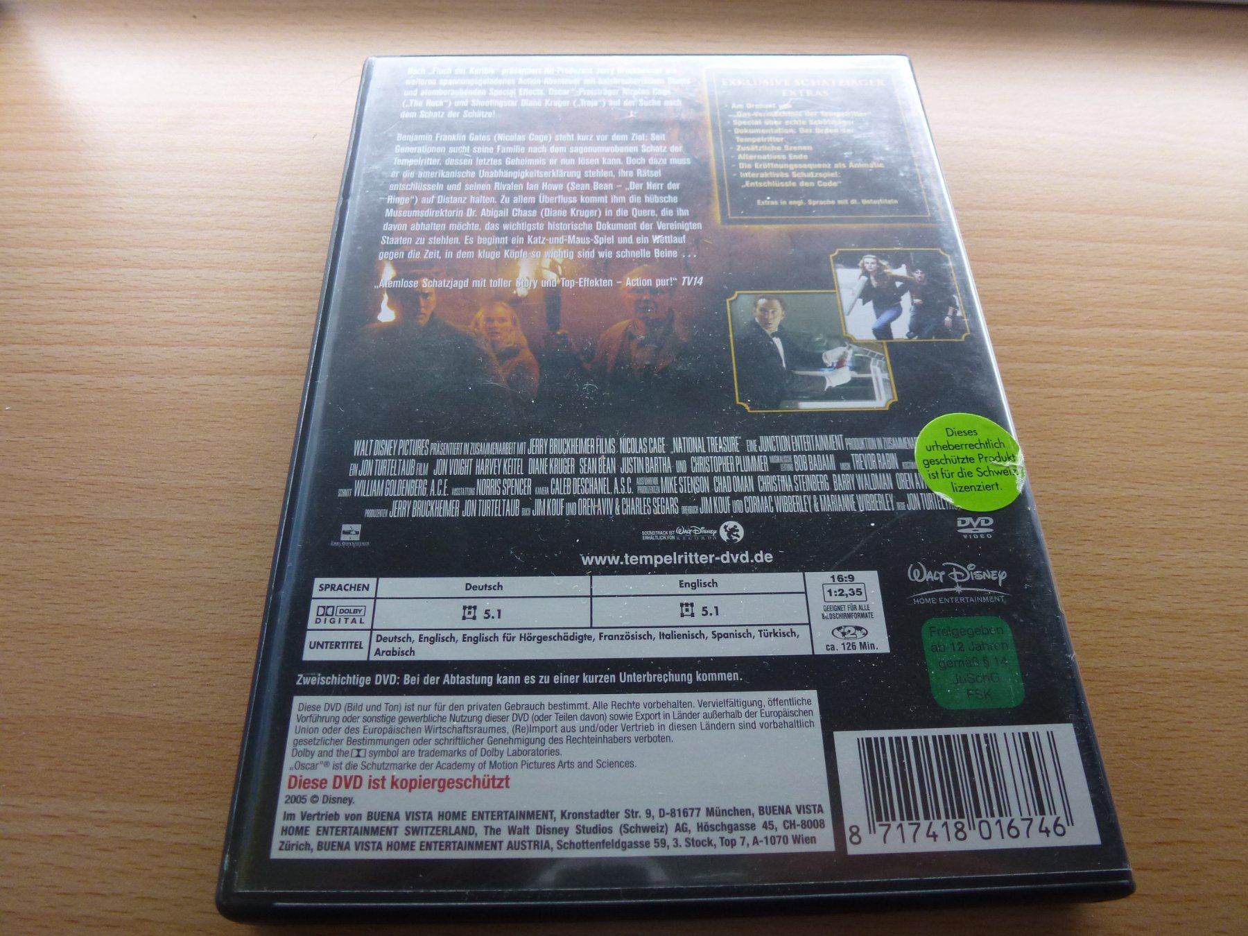 Tutti i DVDs: Das Vermächtnis der Tempelritter – Usato da Hombrechtikon venduto da HGK50 1