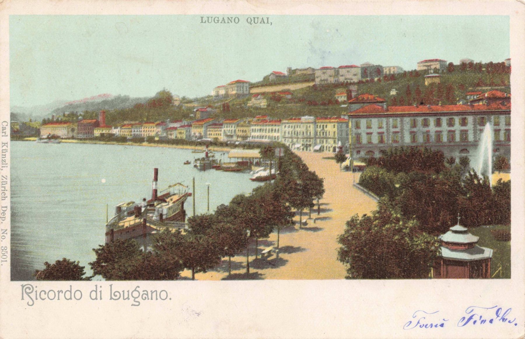 Ansichtskarten: Lugano piroscafo boot – Gebraucht aus Biasca von Blenio71