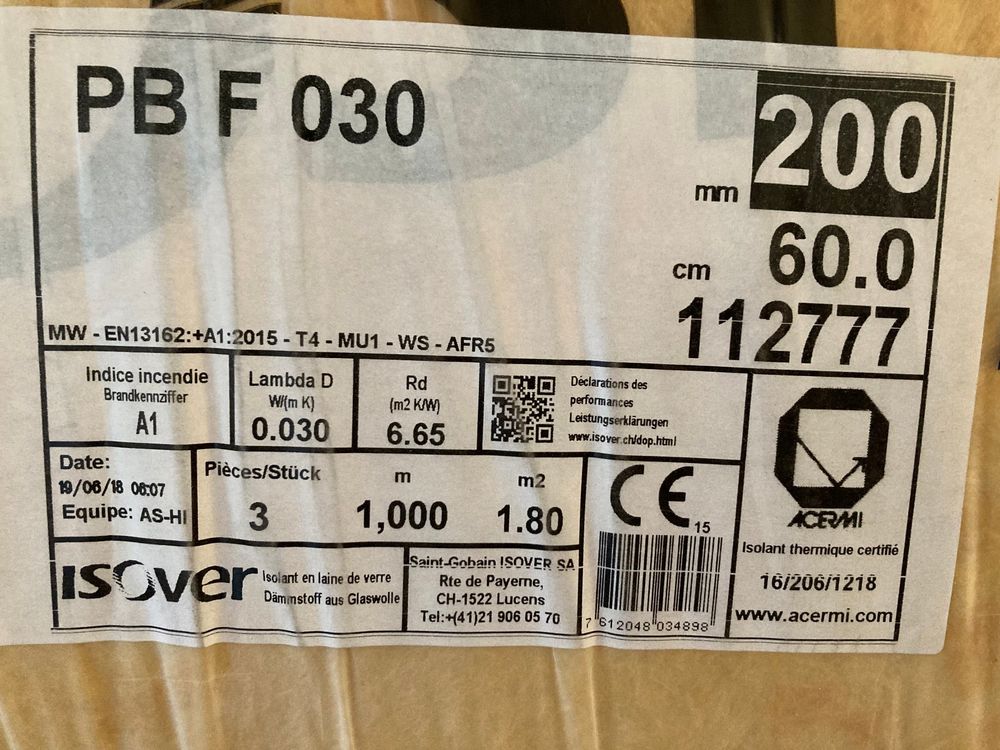 ISOVER Fassadendämmplatte PB F 030 - Isolation (Neu und ...