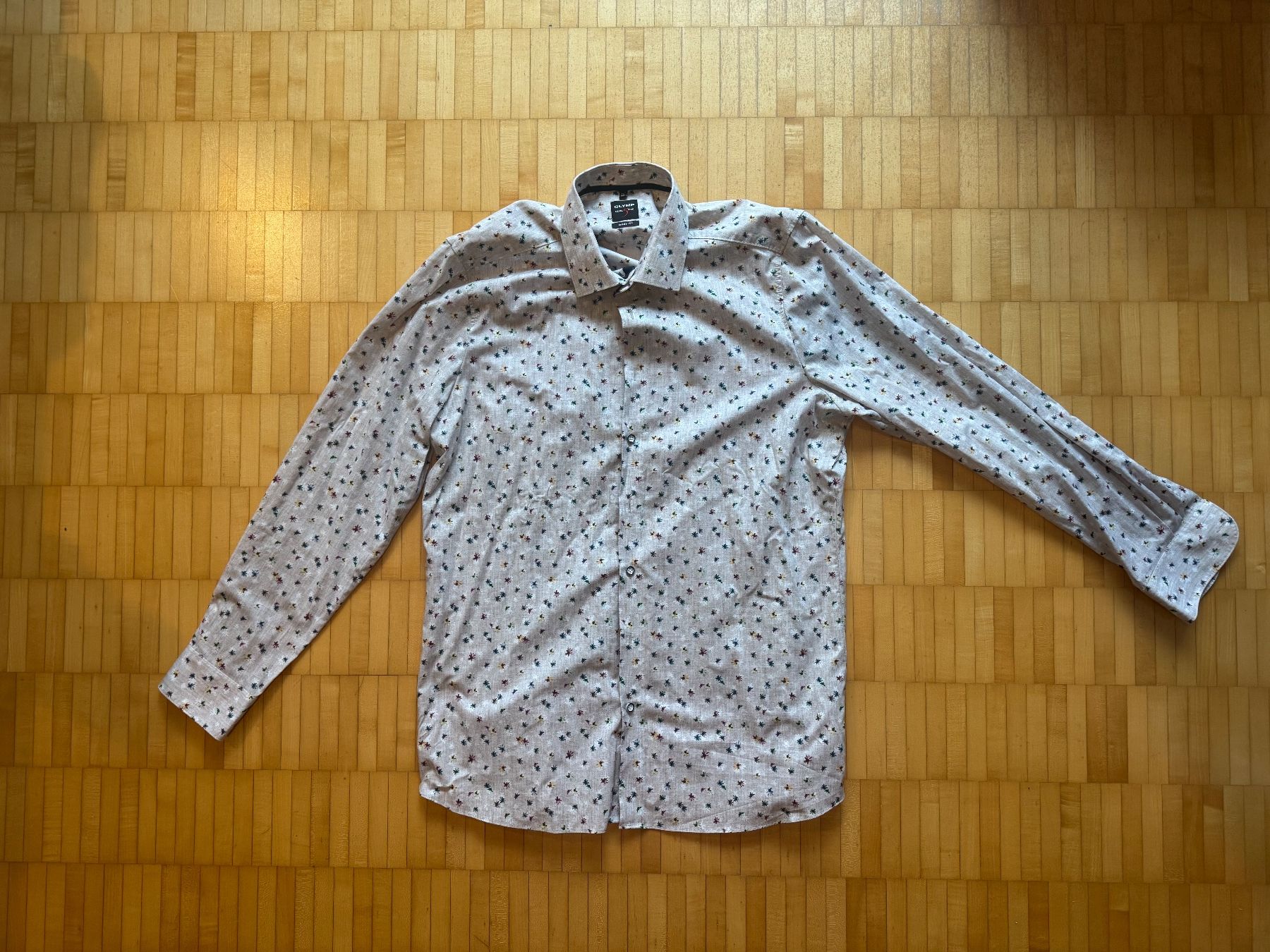Camicie: Olymp Level 5 Slim Fit Hemd mit Blumenmuster – Usato da Zürich venduto da emr6 1