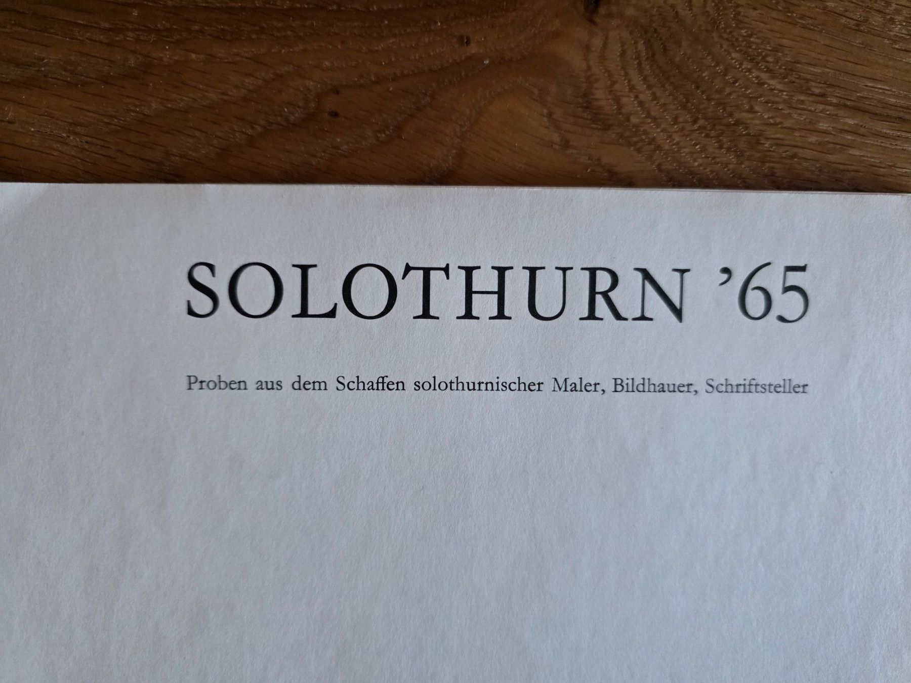 Libri: Solothurn '65 - Schaffen solothurnischer Künstler - Mappe – Usato da Walterswil BE venduto da Lonitti