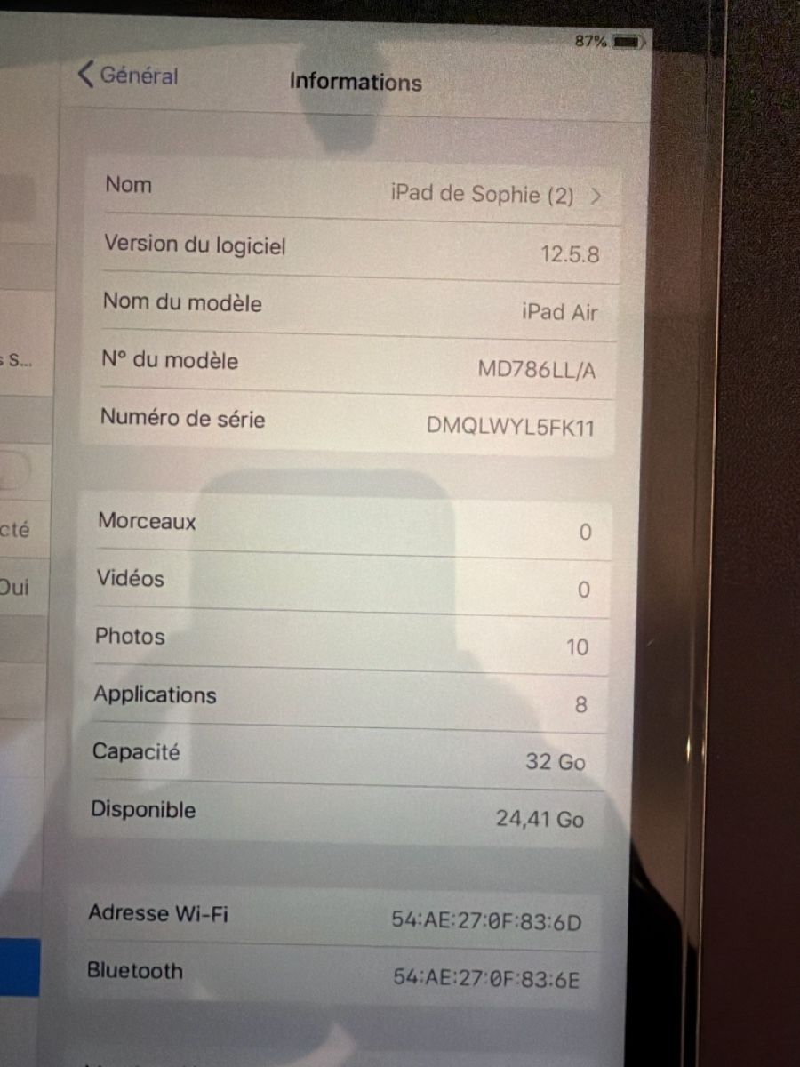 Apple Tablet PC: iPad Air en bon état – Usato da la tour-de-peilz venduto da petit-patapon 2