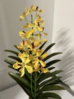 Belle orchidée artificielle jaune en pot - Déco maison 48