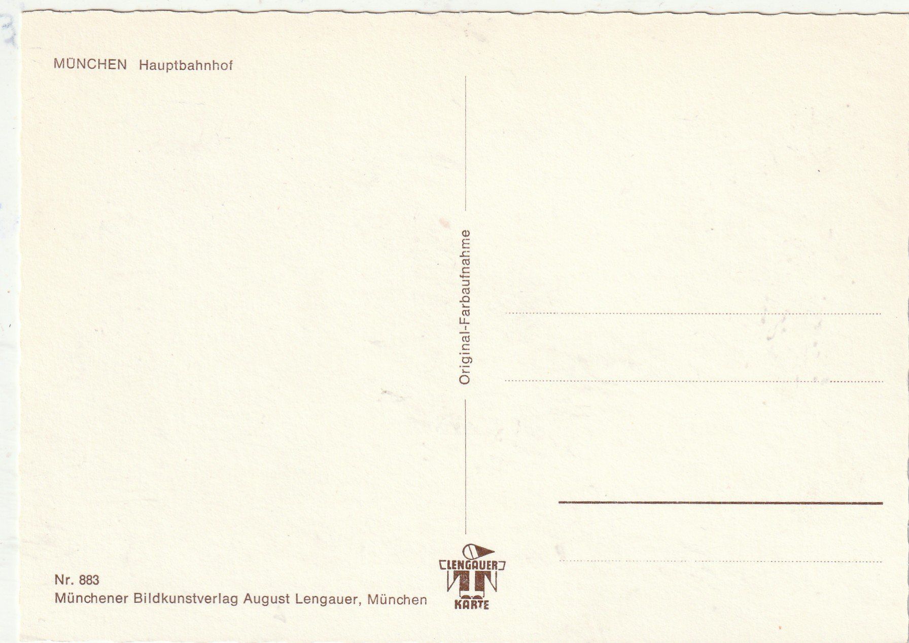 Cartoline postali: München Hauptbahnhof – Usato da Lumbrein venduto da made02 1