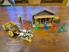 Cowboys mit Kutsche und Laden