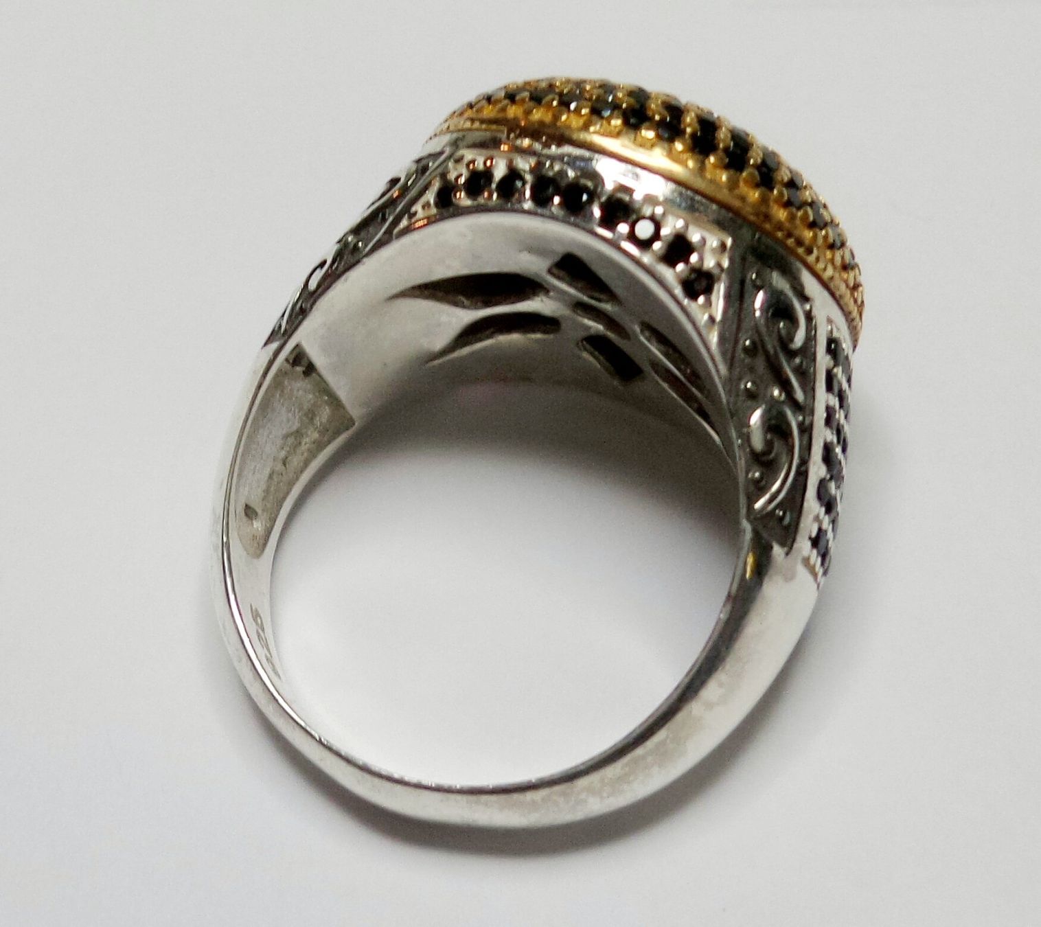 Anelli: Fingerring mit schwarzen Diamanten Grösse 65 – Nuovo (secondo la descrizione) da Zürich venduto da ben_mn5h 2