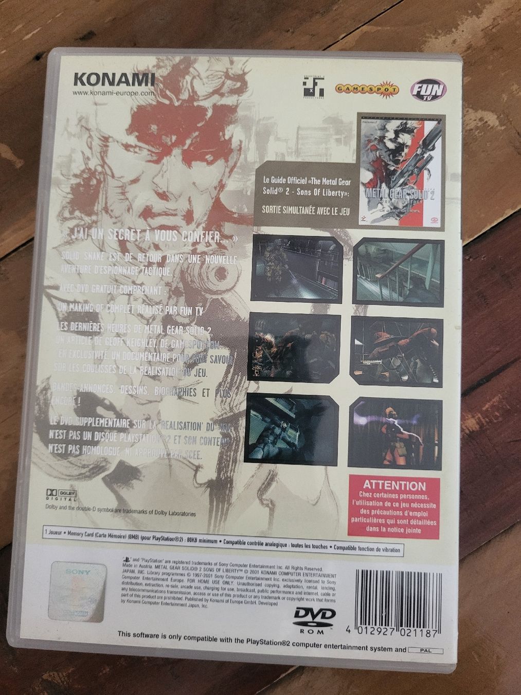 Giochi: Metal Gear Solid 2 PS2 - Complet + DVD Bonus (PAL) – Usato da Ursy venduto da Tchoupitchou 1