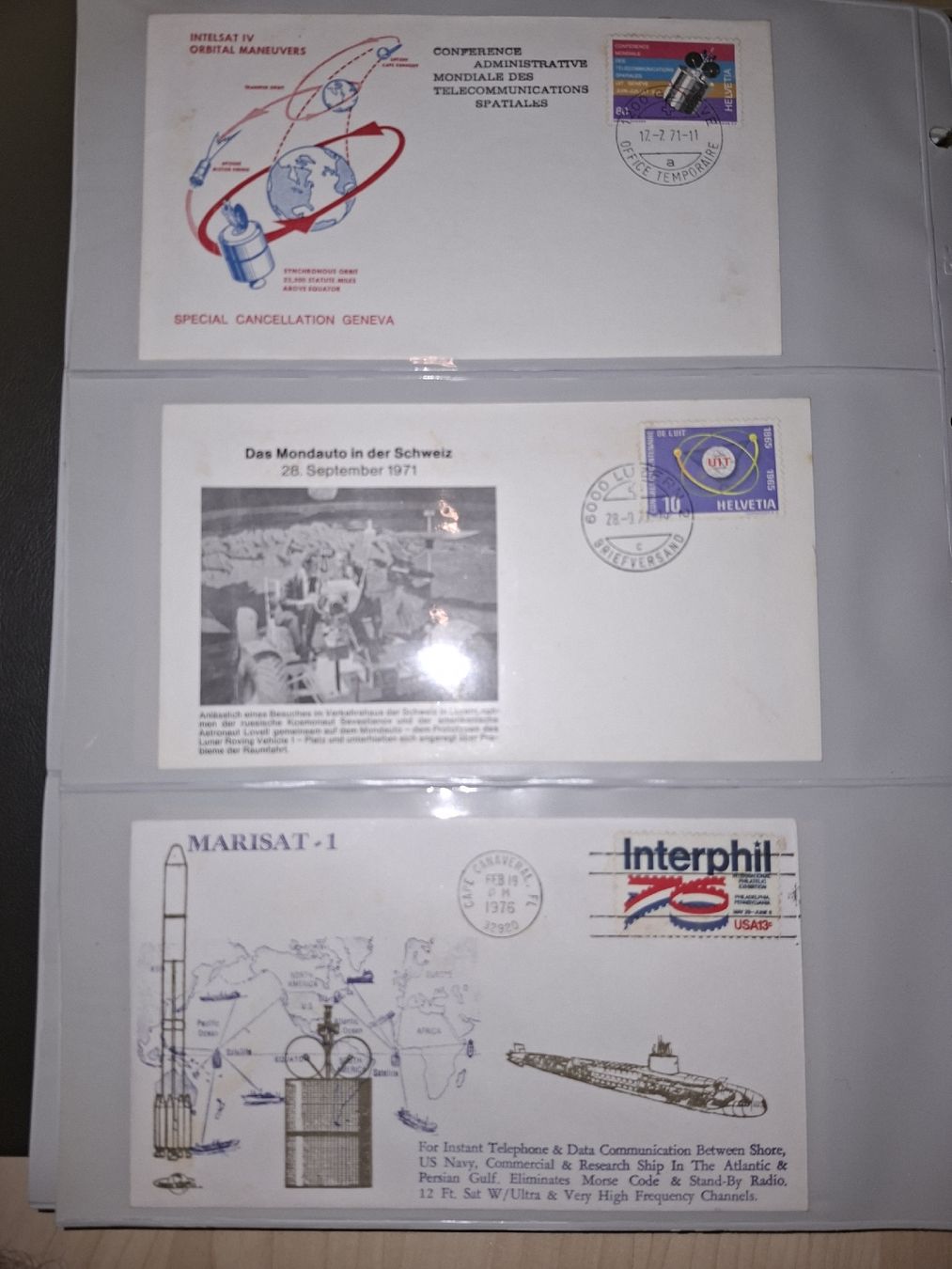 Tutti i francobolli: 120 Weltraum Belege div.  – Usato da Balgach venduto da SIMEON27 4