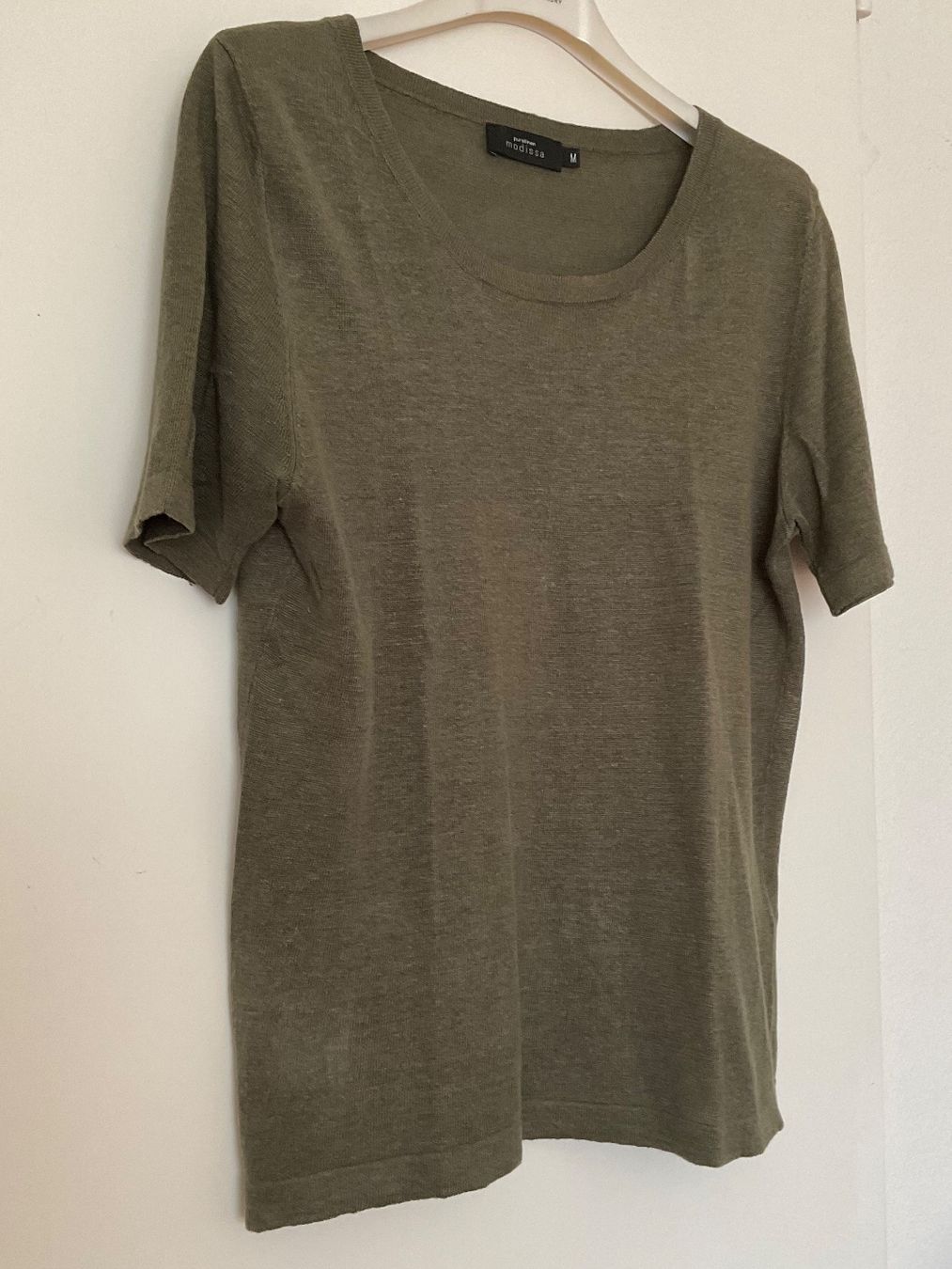 Maglioni & Felpe: Modissa 100% Leinen Pullover Gr M grün-Olive neuwertig – Usato da Urdorf venduto da alda02 3