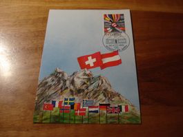 Maximumkarte Schutz der Alpen CH-AT 1992