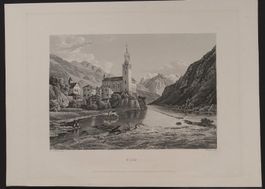 Visp Aquatinta von Falkeisen 1829 selten