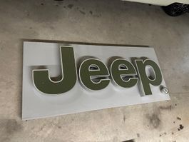 Jeep Reklametafel Leuchtreklame Jeep 185 x 85cm