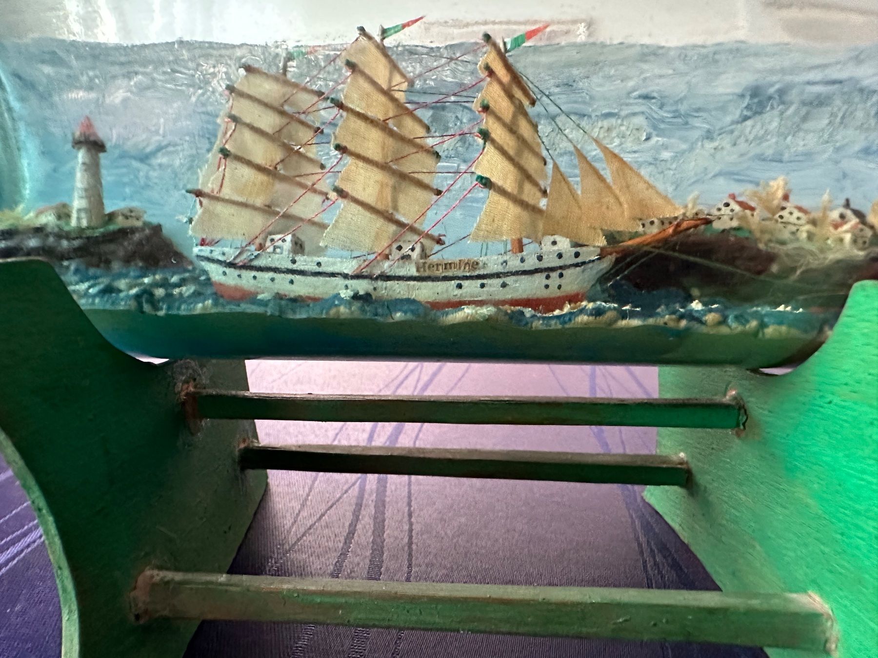 Kit di modellismo & Modellini statici: Buddelschiff / Flaschenschiff Diorama Hermine mit Schlepper – Usato da Steffisburg venduto da bwt56 3