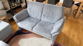 2-Sitzer Sofa hellblau Stoffbezug Marke Elastoform