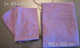 Lilafarbene Bettwäsche: 160x200 + Kissenbezüge Möbel Pfister