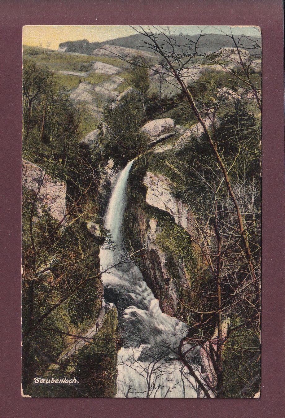 Ansichtskarten: Biel-Bözingen - TAUBENLOCH - 1908 – Gebraucht aus Pully von nicecards