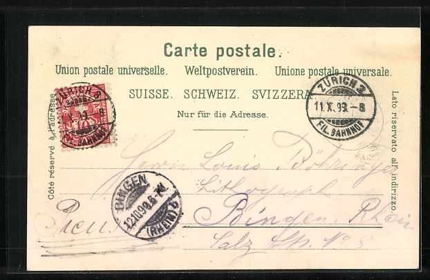 Cartes postales: Mondschein-Lithographie Zürich, Totalan – D'occasion à Berlin par bartko-reher 1