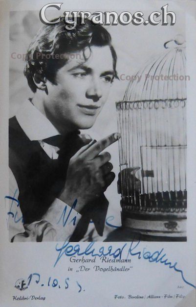 Autographes: Gerhard Riedmann (1925-2004) Schauspieler - Autogramm – D'occasion à Dietikon par immortal-stars