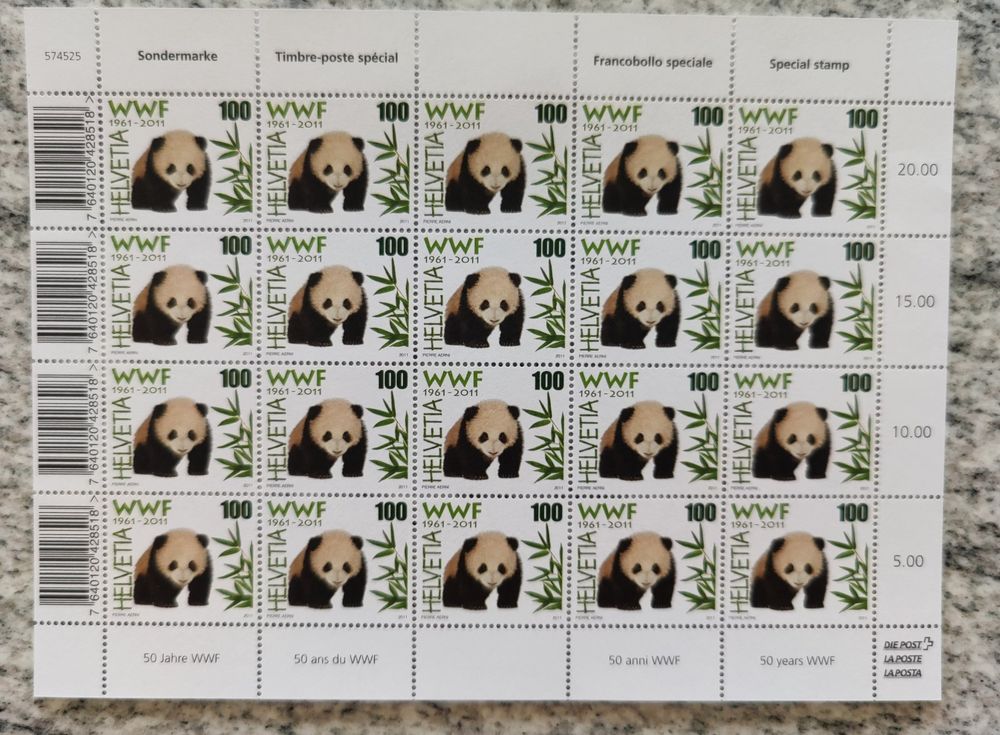 Prophila Collection Briefmarken-Block Großbritannien – Block64, 50 Jahre WWF 'Der Wald', Postfrisch MNH (2011)