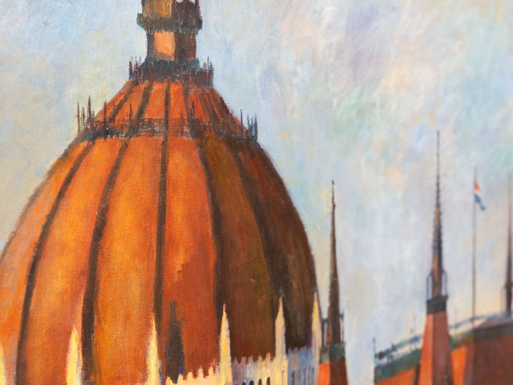 Dipinti: Acryl auf Leinwand, Parlament Budapest - gross - Ref. 07/05 – Usato da Au ZH venduto da BrockiAu 2
