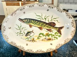 LIMOGES FRANCE VINTAGE ANBIETSCHALE PLATTE PORZELLAN, 50-ER
